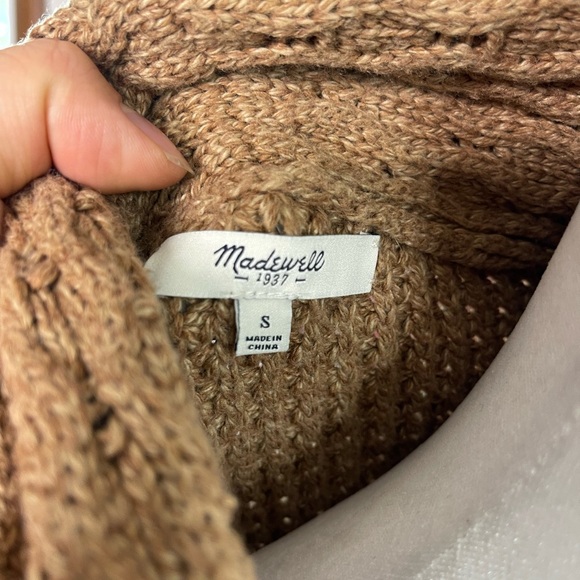 Madewell Shawl-Collar Double Breast Snap Cardigan Cotton Viscose Sz Small Cozy - Picture 8 of 12